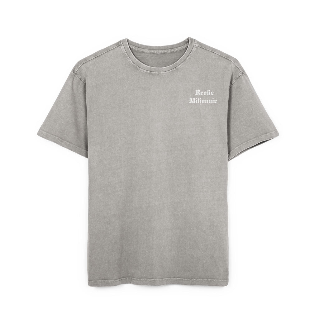 Broke Miljonair Men's Acid Washed Graphic Oversized Tee
