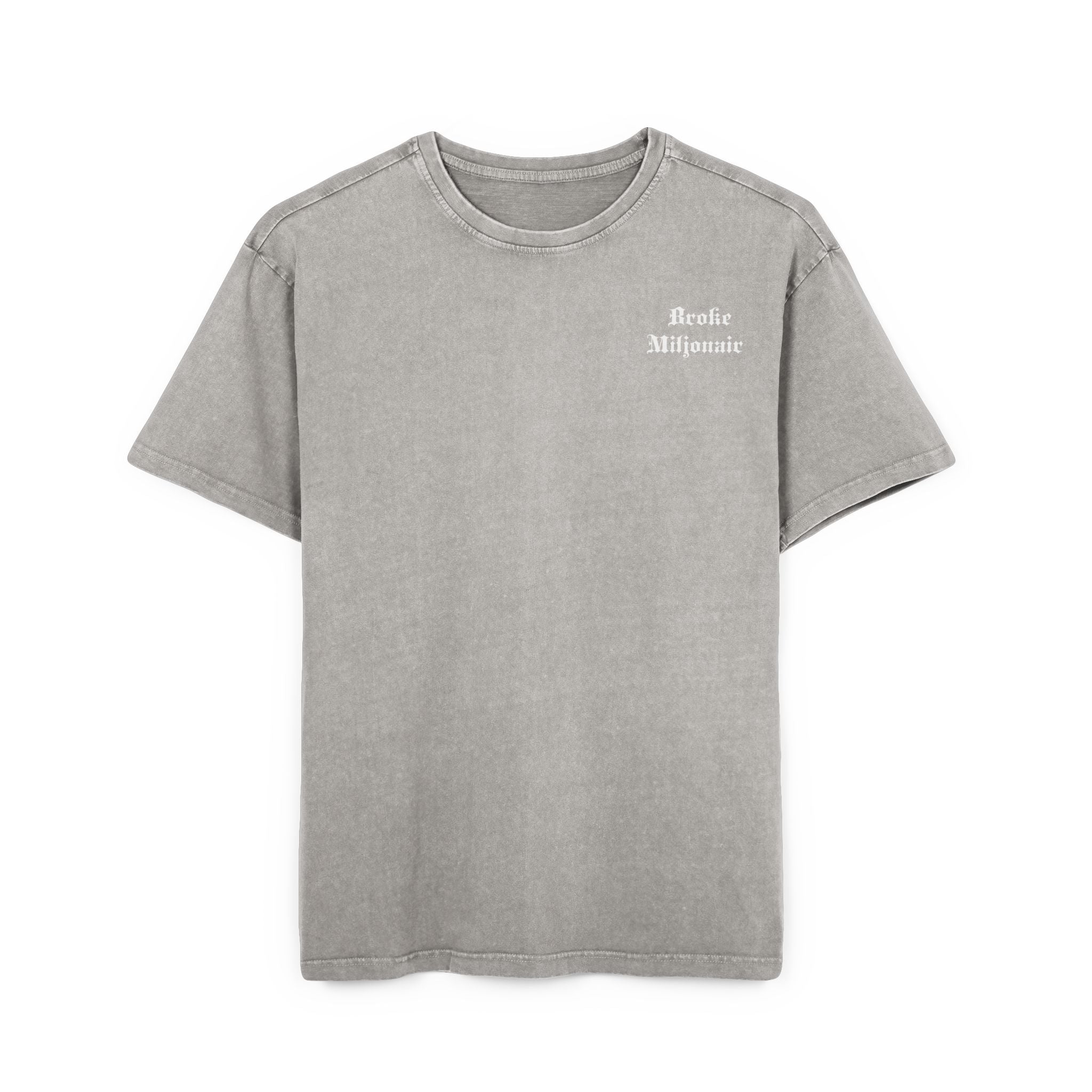 Broke Miljonair Men's Acid Washed Graphic Oversized Tee