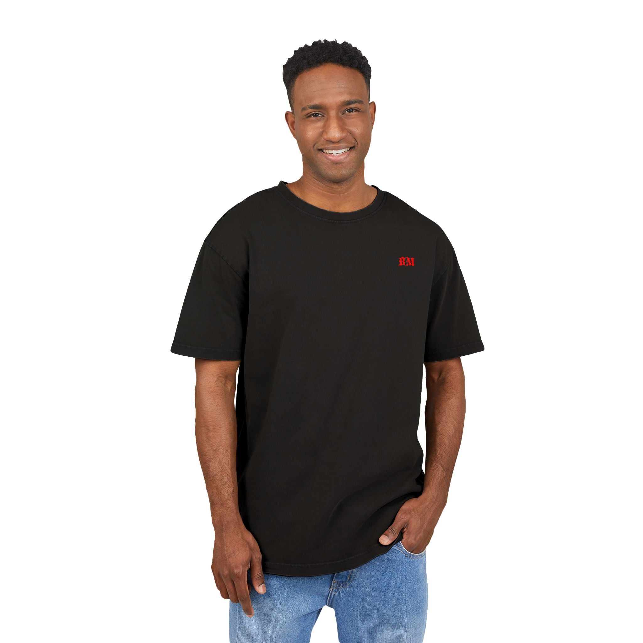 Broke Miljonair “BM” Acid Washed Floral Oversize Tee
