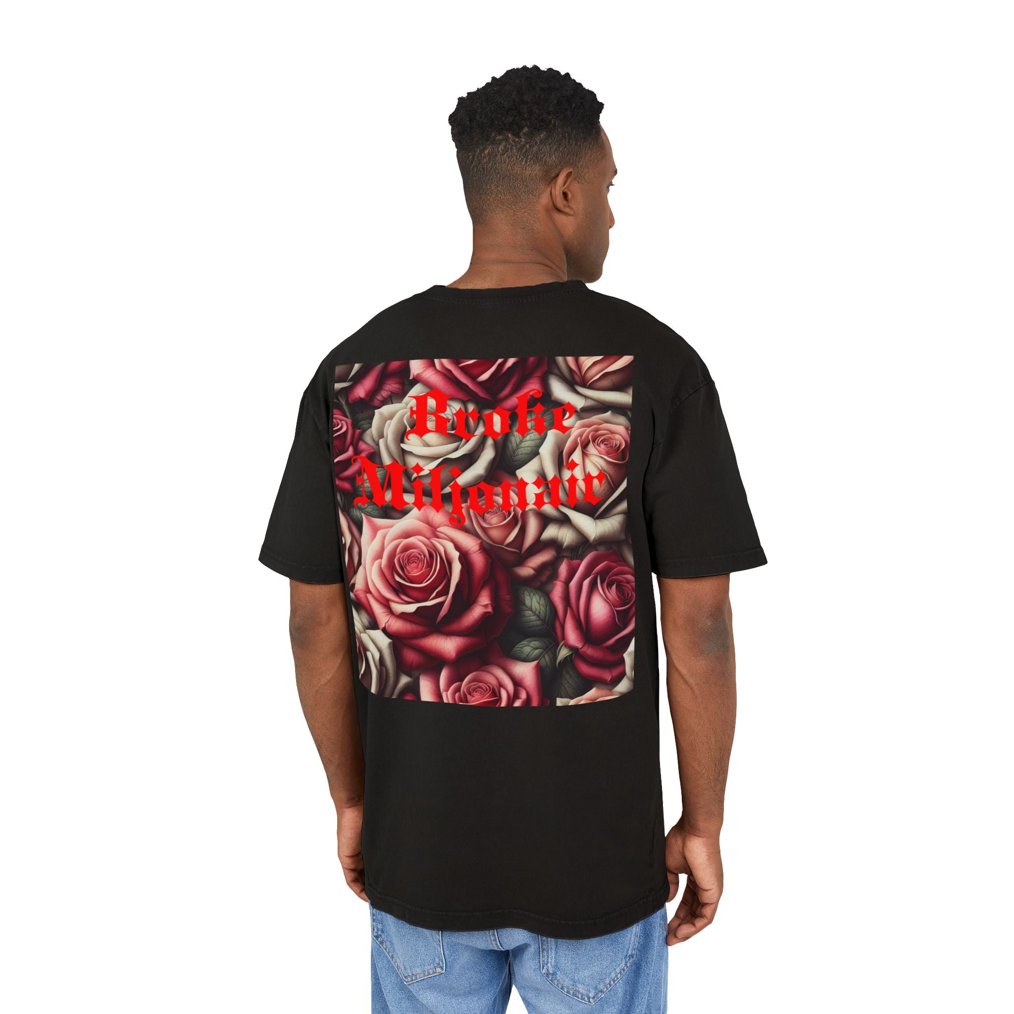 Broke Miljonair “BM” Acid Washed Floral Oversize Tee