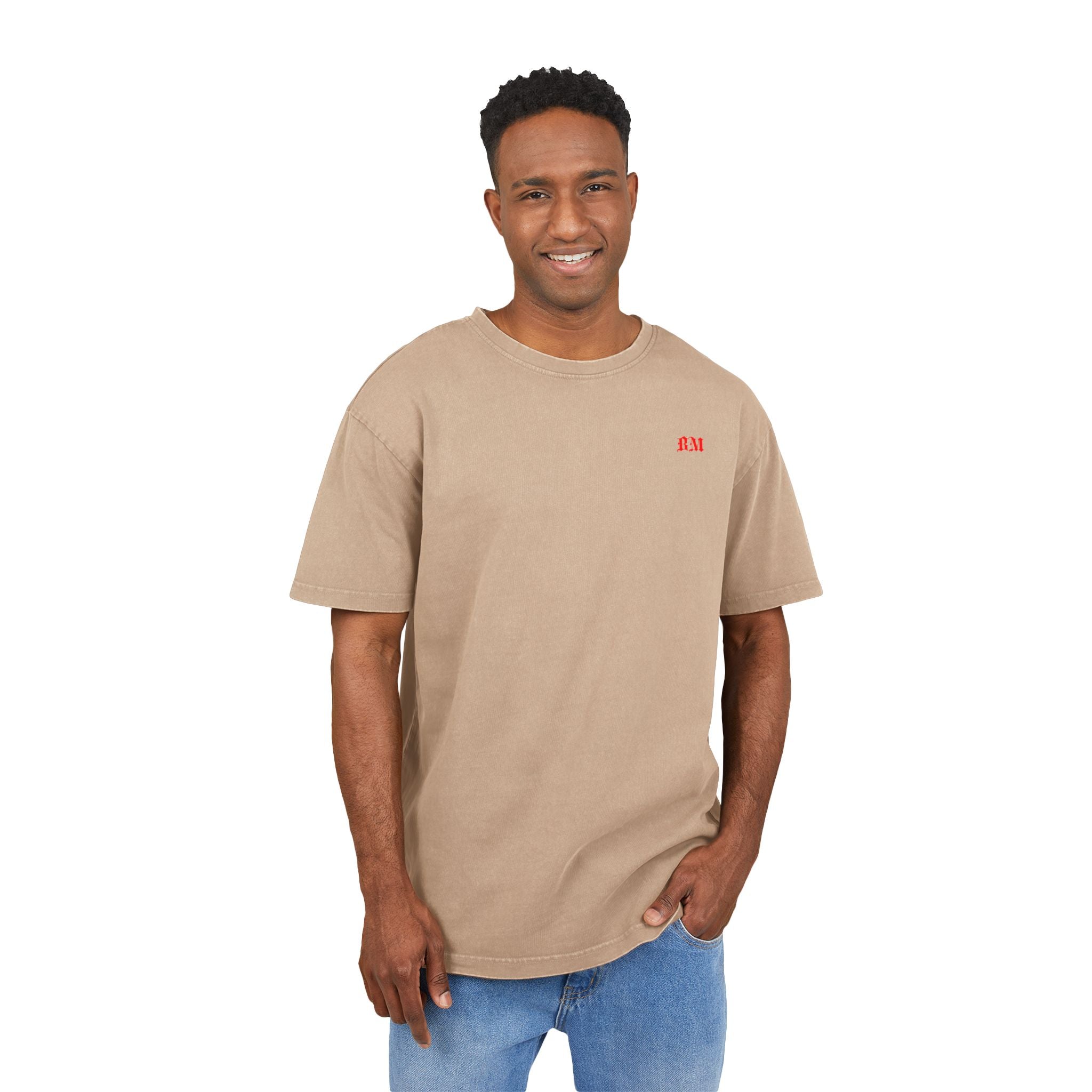 Broke Miljonair “BM” Acid Washed Floral Oversize Tee