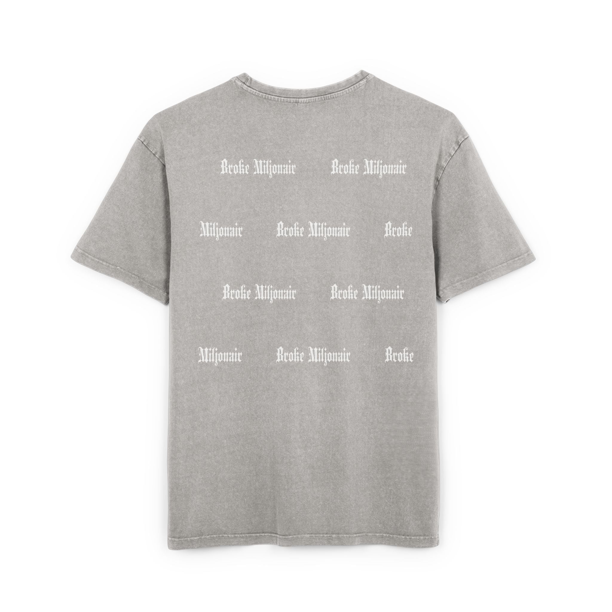Broke Miljonair Men's Acid Washed Graphic Oversized Tee