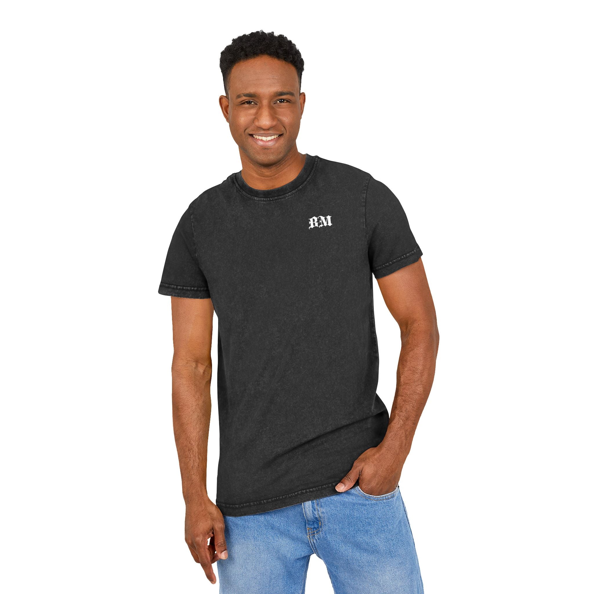 Broke Miljonair "BM" Acid Washed Round Neck Tee Regular Fit