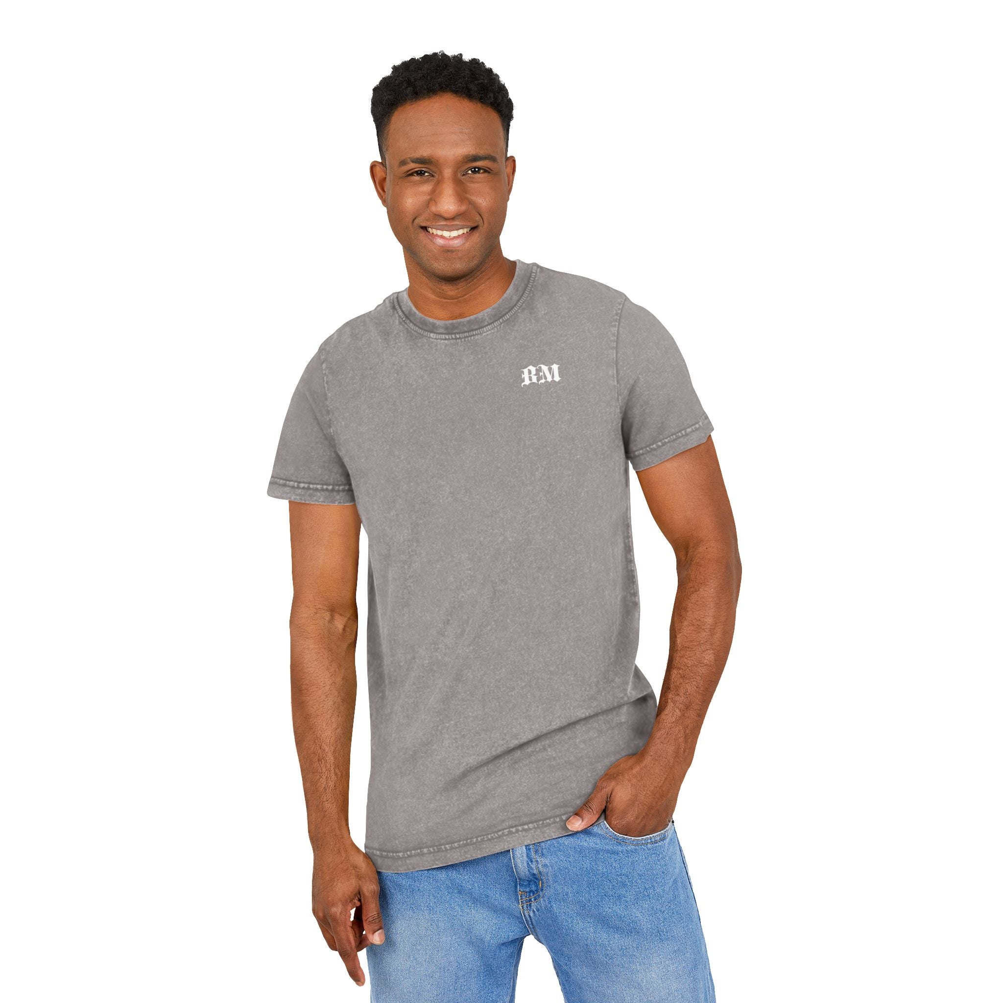 Broke Miljonair "BM" Acid Washed Round Neck Tee Regular Fit