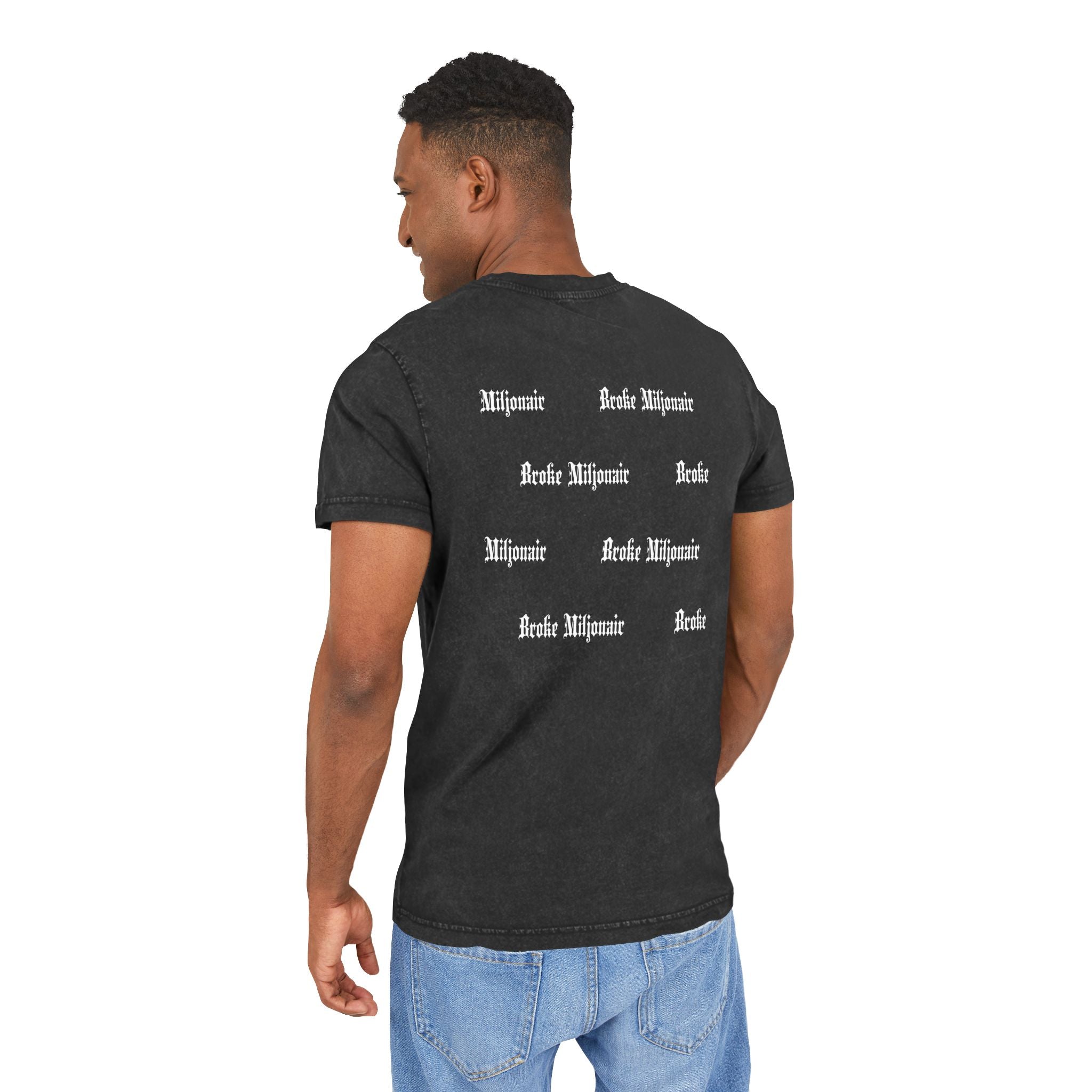 Broke Miljonair "BM" Acid Washed Round Neck Tee Regular Fit