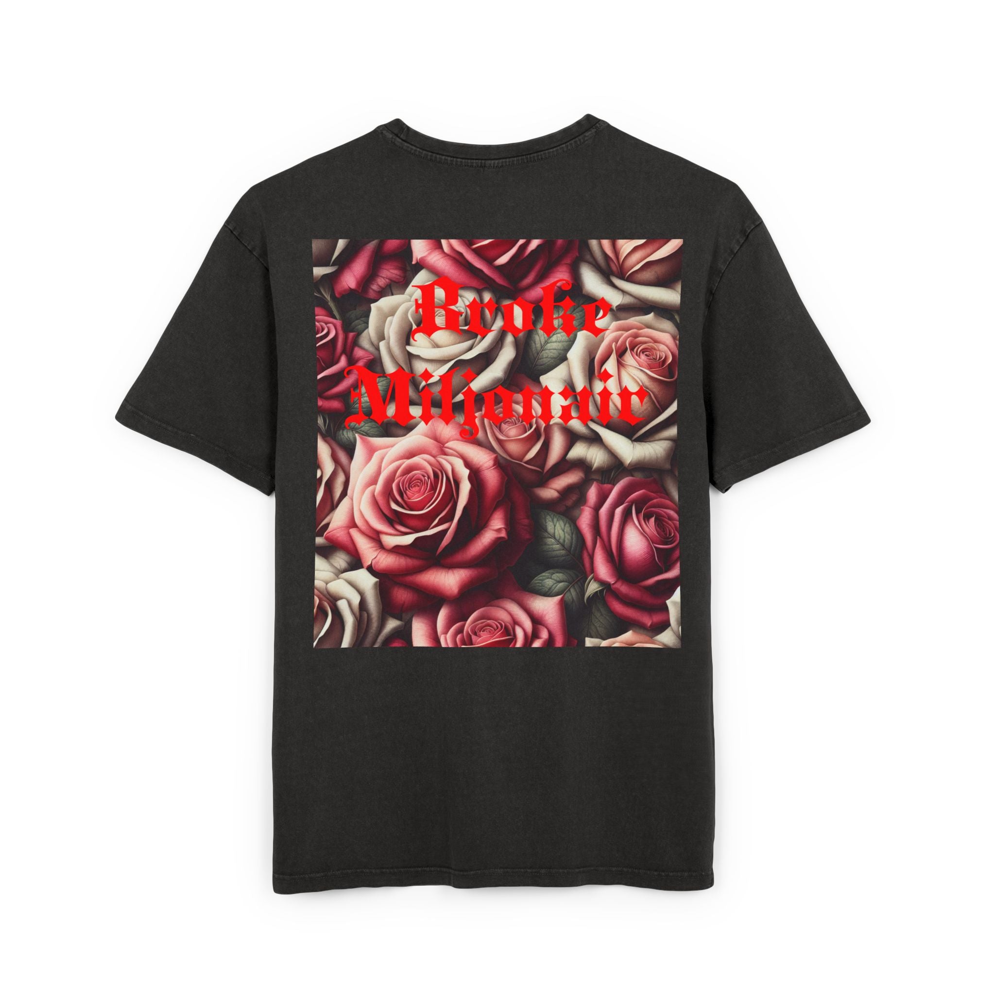 Broke Miljonair “BM” Acid Washed Floral Oversize Tee