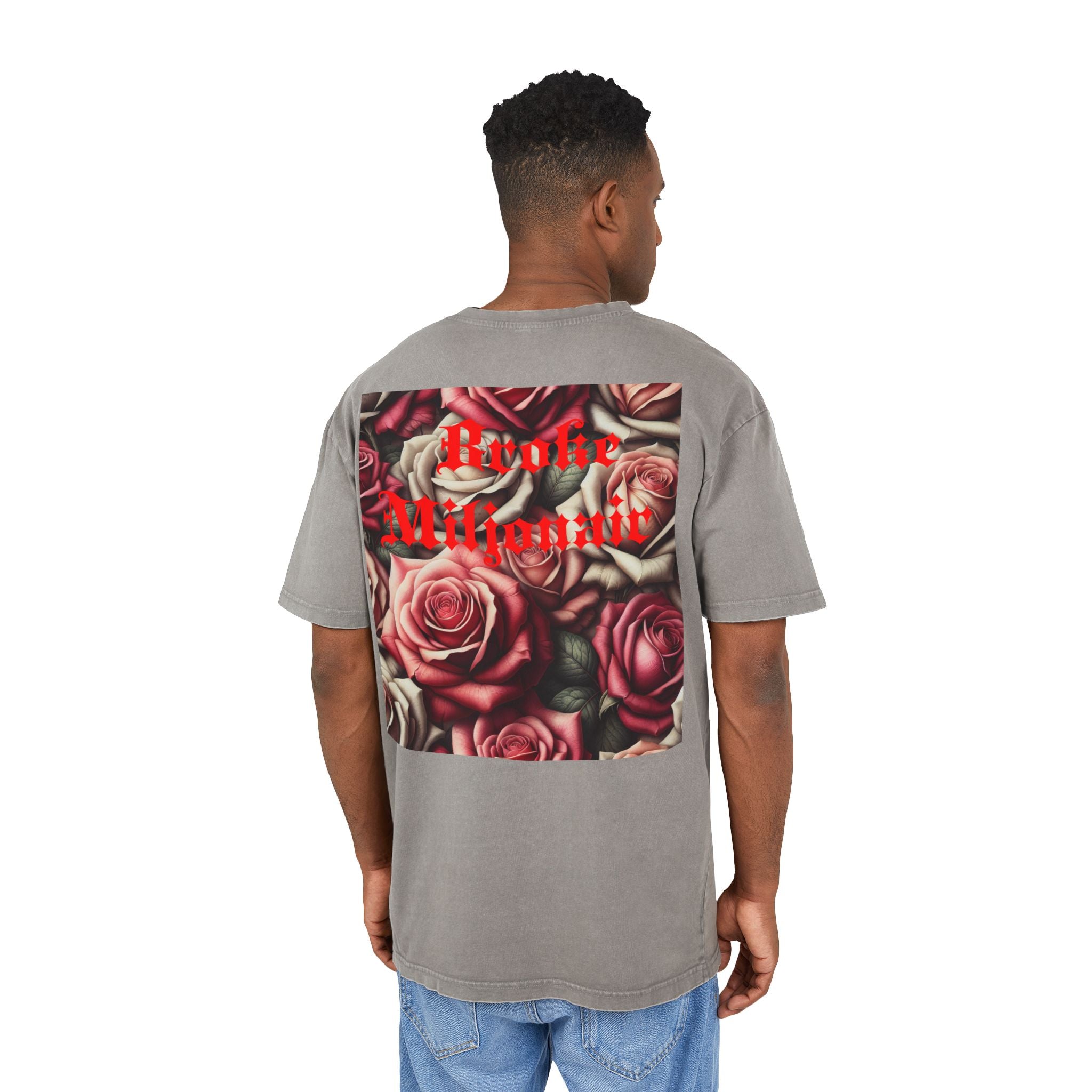 Broke Miljonair “BM” Acid Washed Floral Oversize Tee