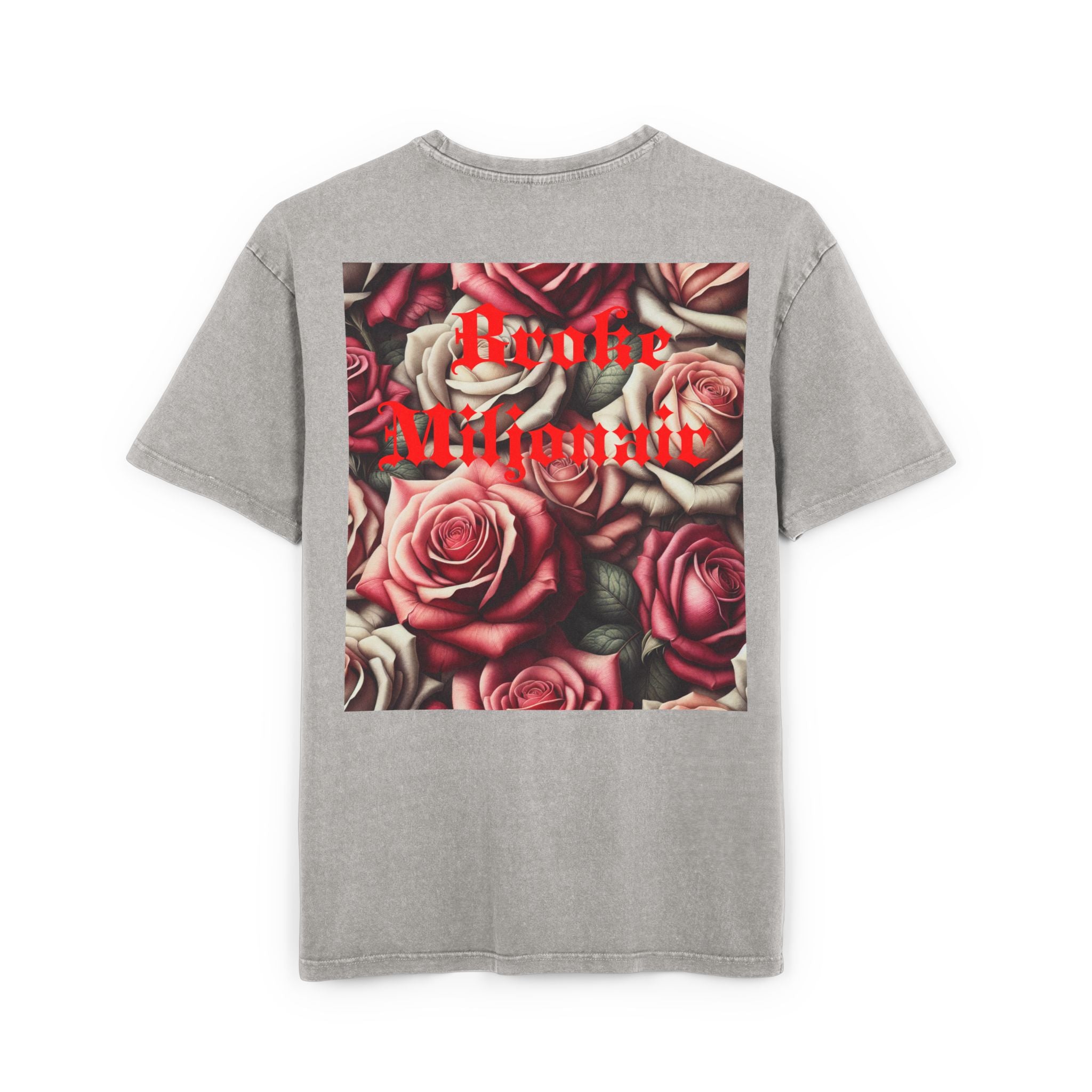 Broke Miljonair “BM” Acid Washed Floral Oversize Tee