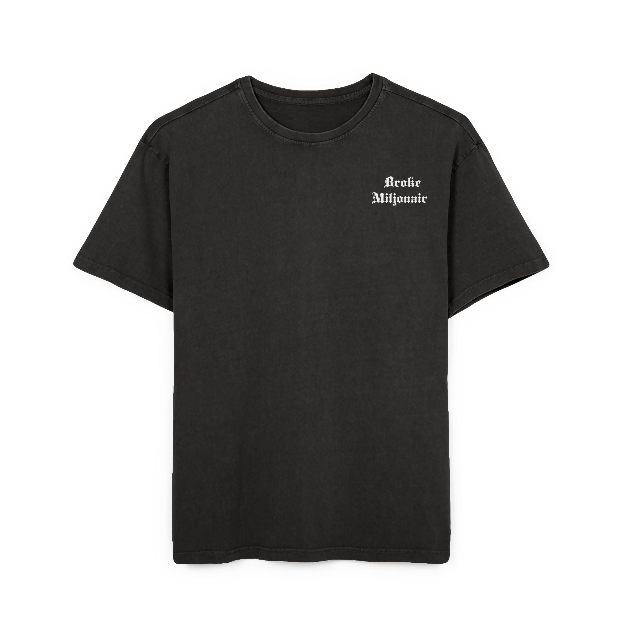 Broke Miljonair Men's Acid Washed Graphic Oversized Tee