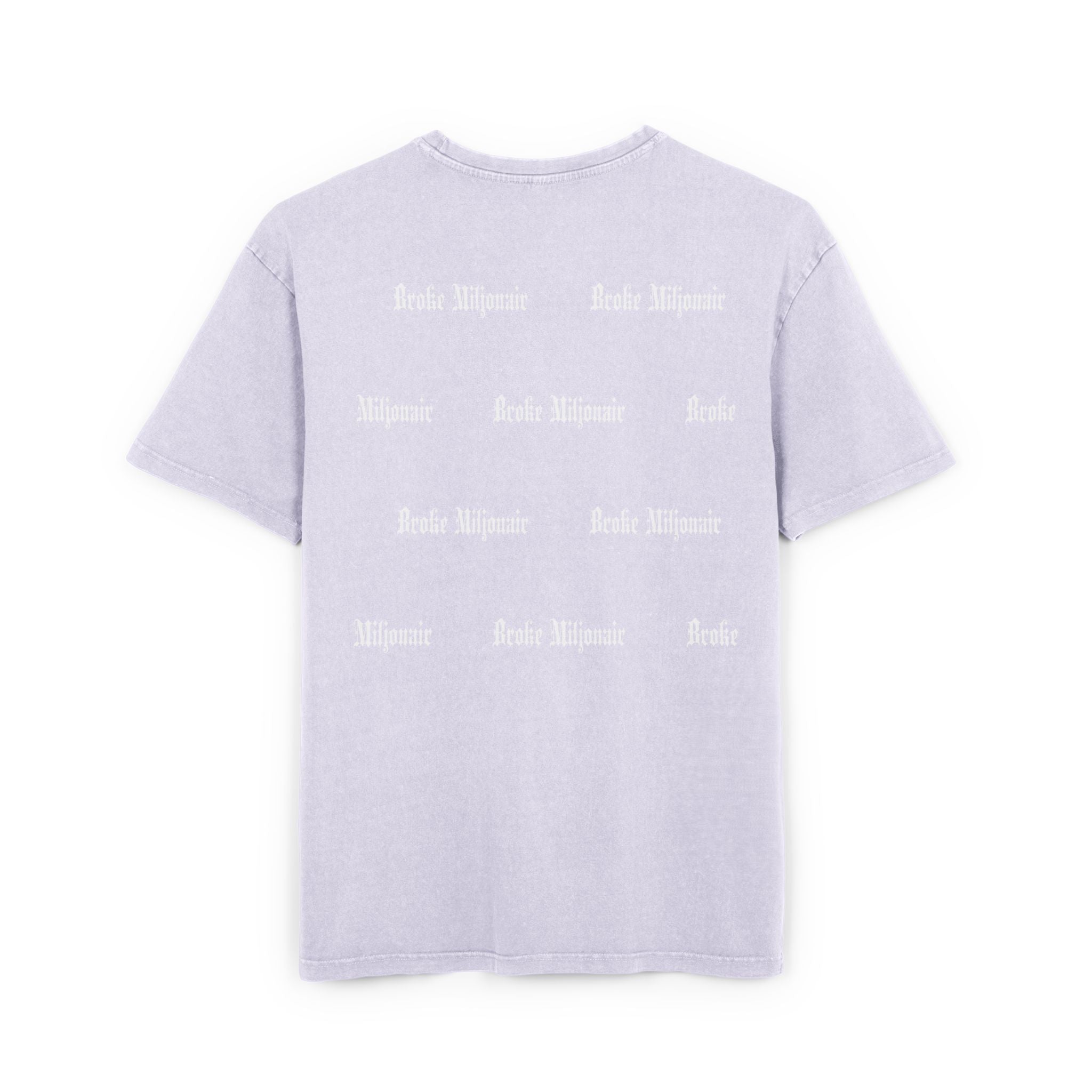 Broke Miljonair Men's Acid Washed Graphic Oversized Tee