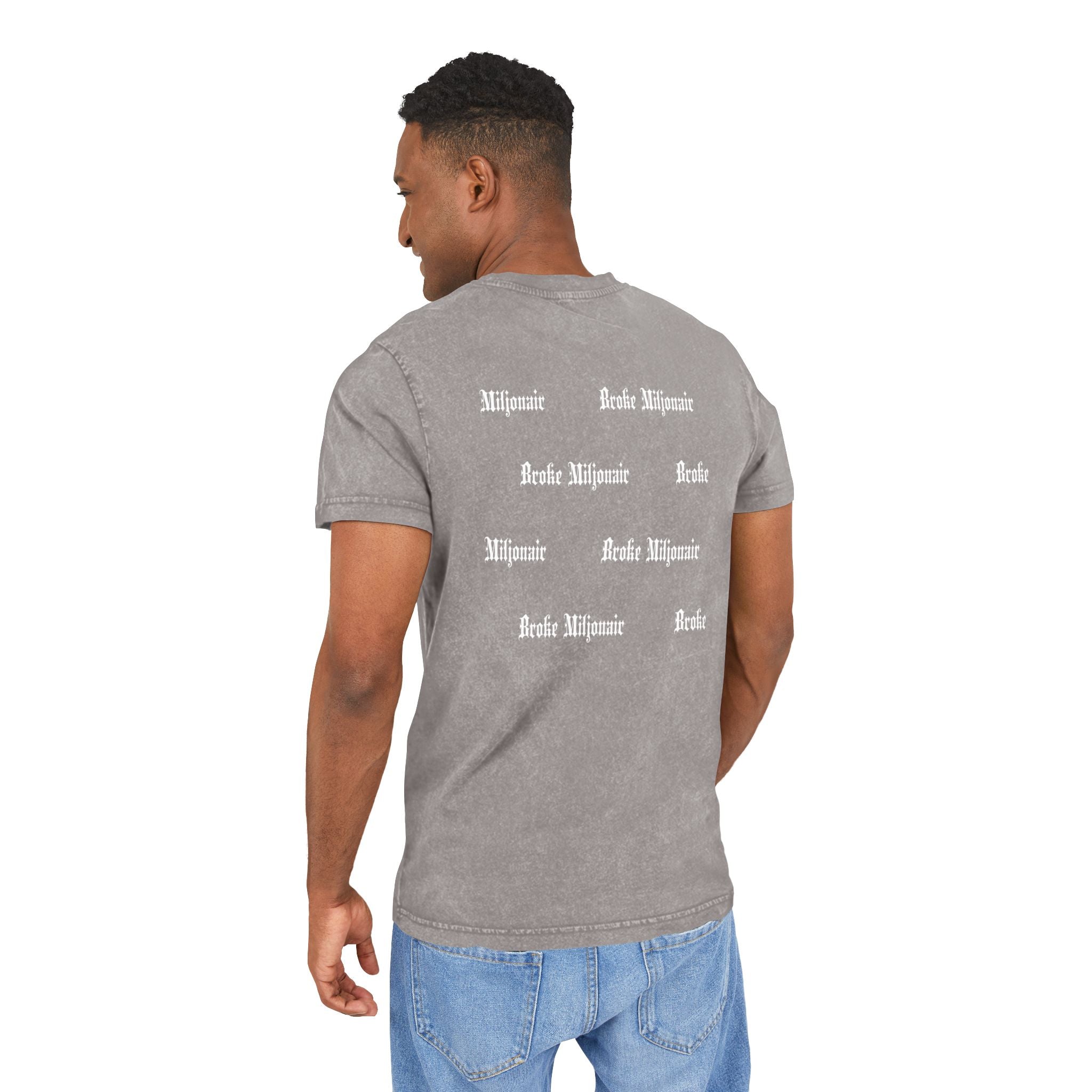 Broke Miljonair "BM" Acid Washed Round Neck Tee Regular Fit