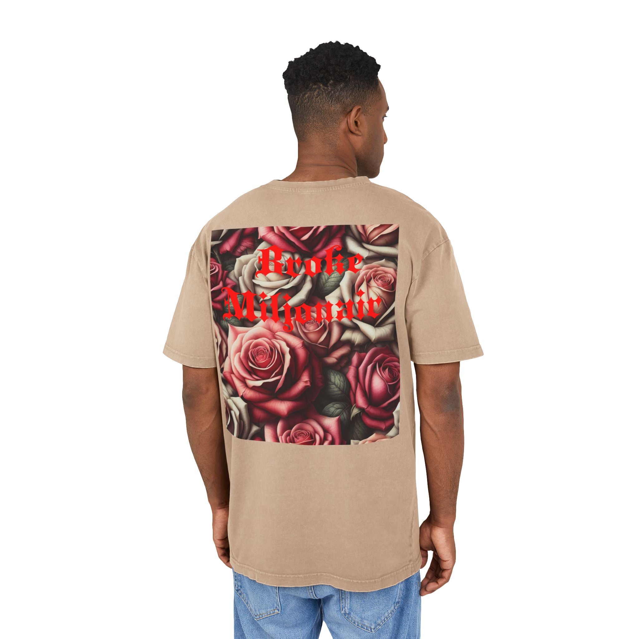 Broke Miljonair “BM” Acid Washed Floral Oversize Tee