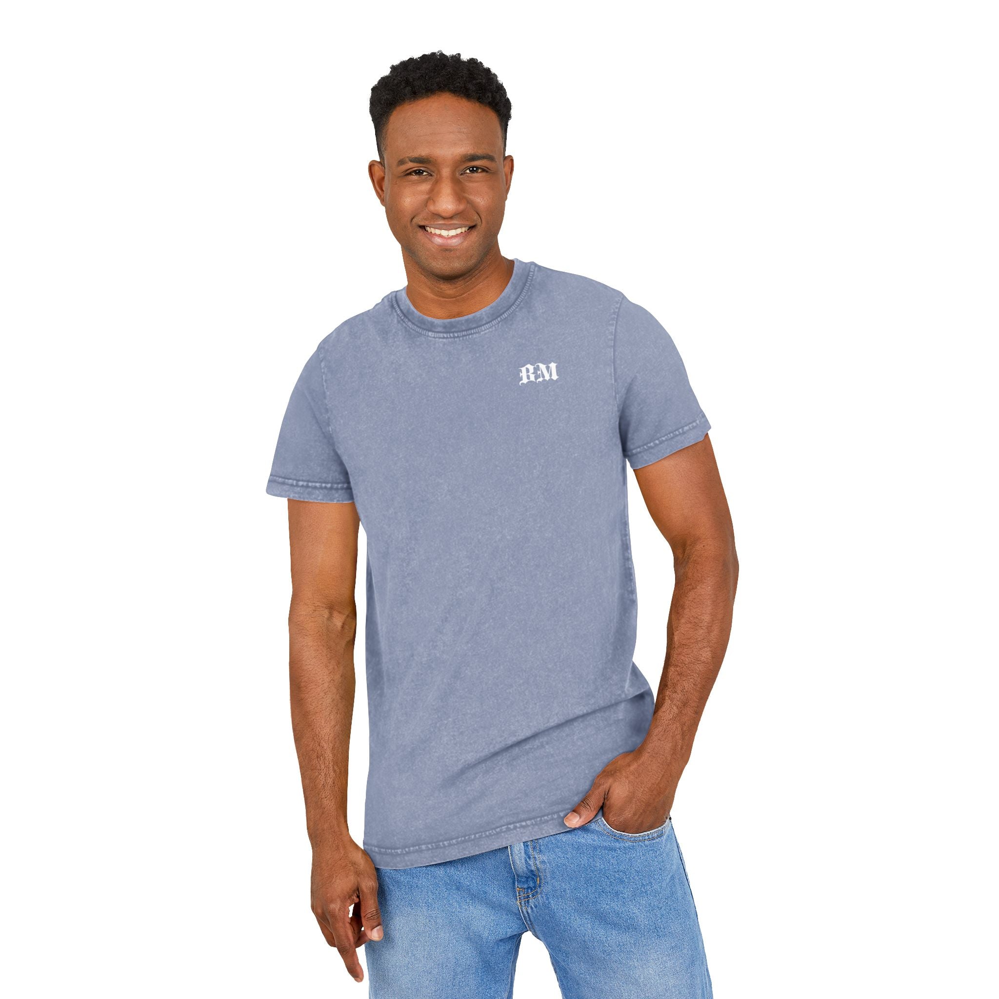Broke Miljonair "BM" Acid Washed Round Neck Tee Regular Fit