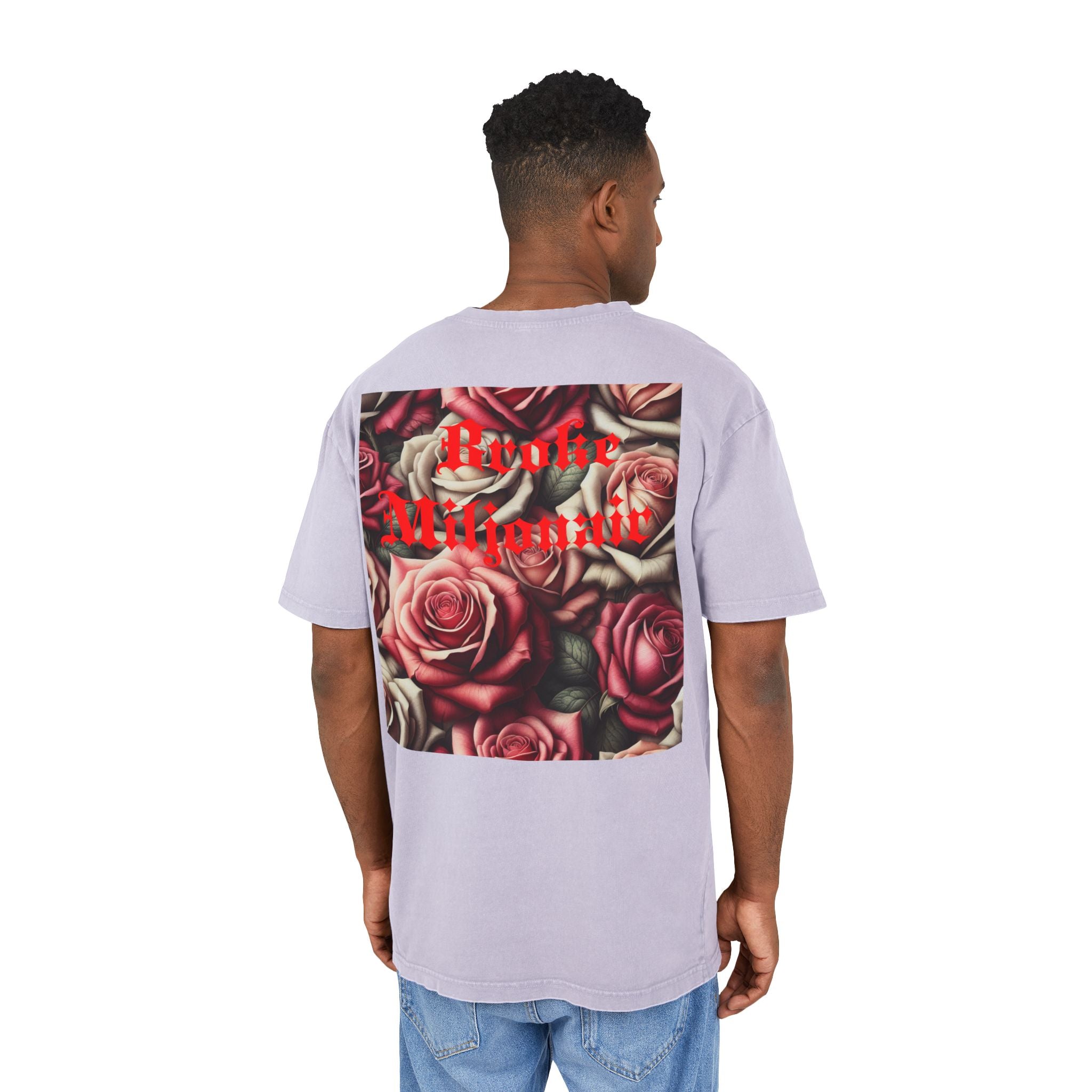Broke Miljonair “BM” Acid Washed Floral Oversize Tee