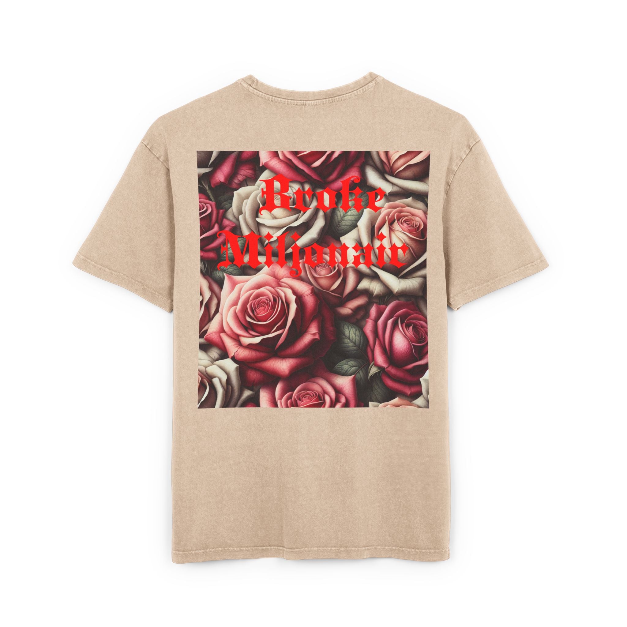 Broke Miljonair “BM” Acid Washed Floral Oversize Tee