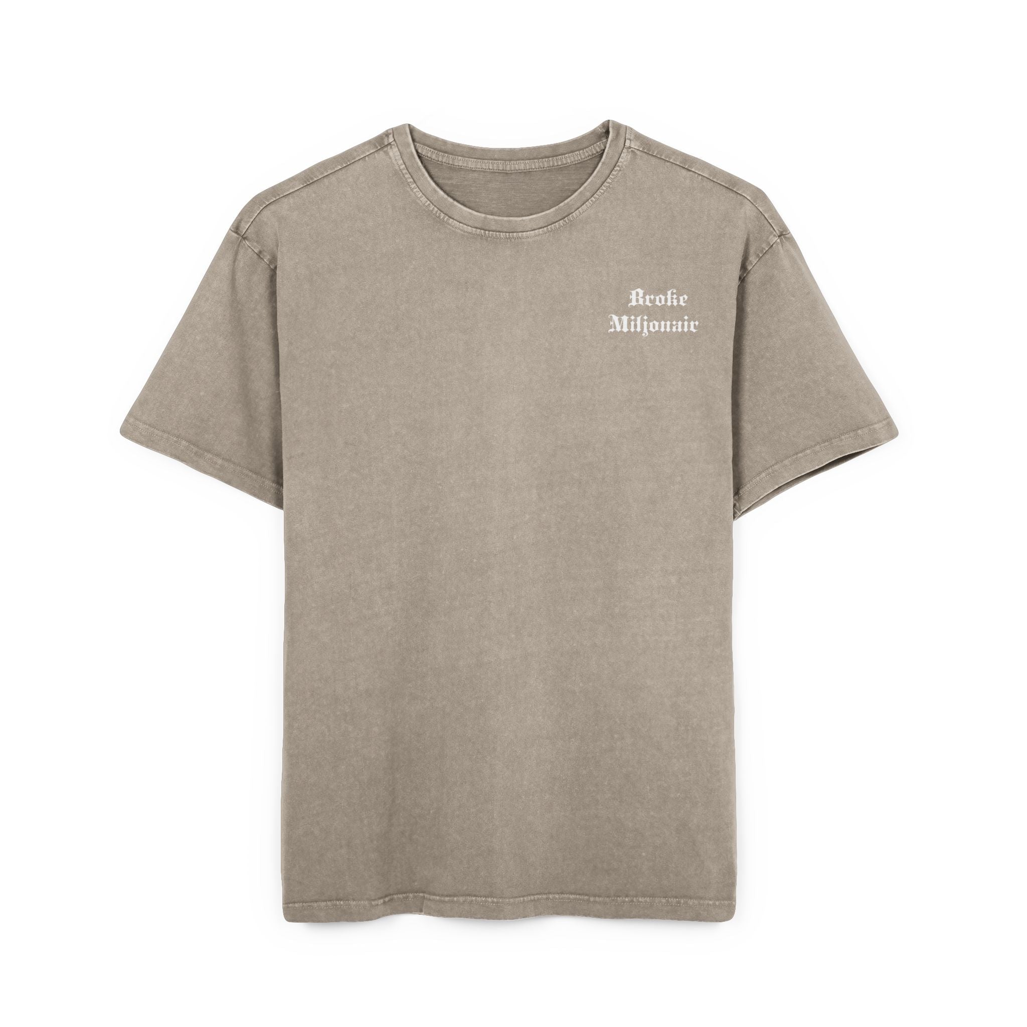 Broke Miljonair Men's Acid Washed Graphic Oversized Tee