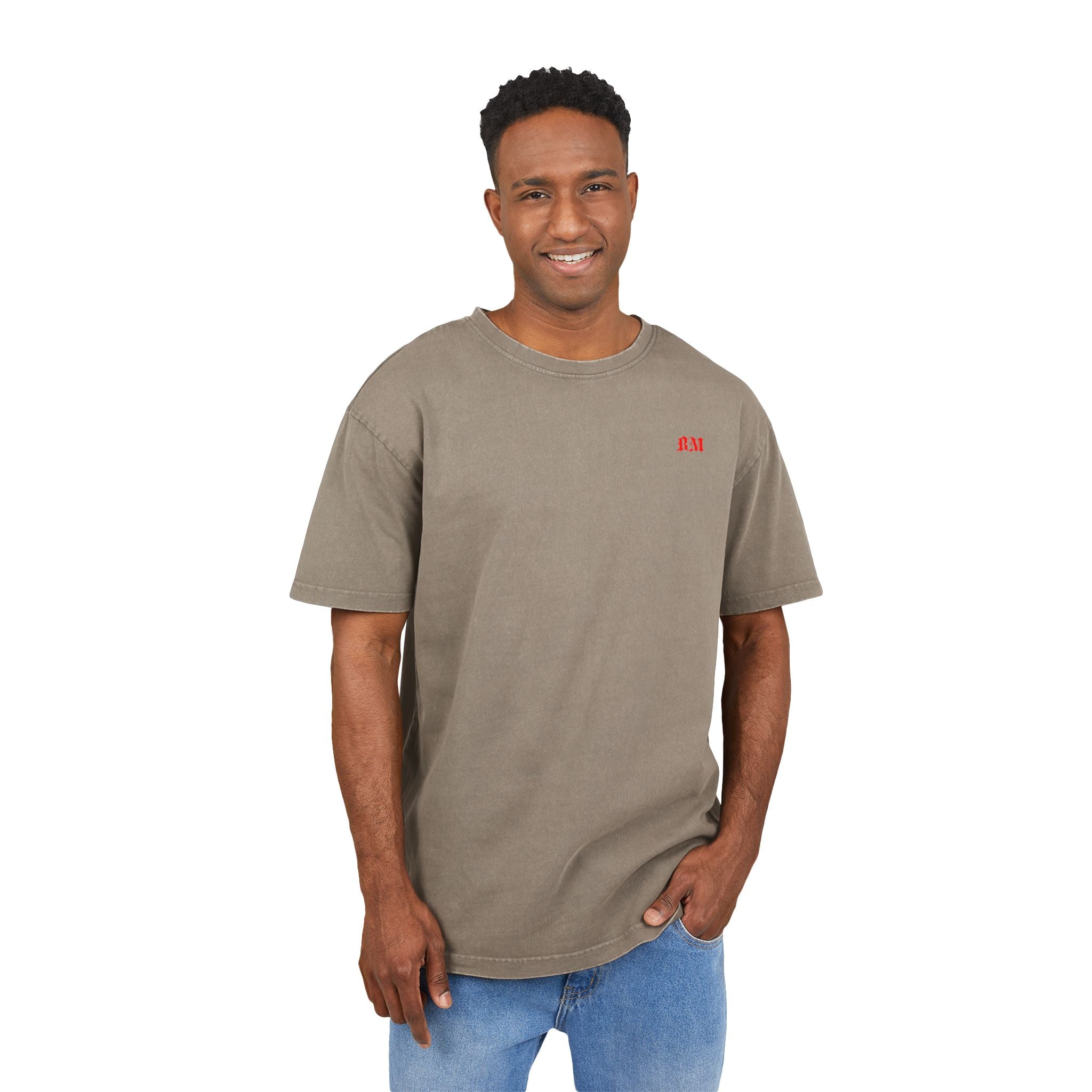 Broke Miljonair “BM” Acid Washed Floral Oversize Tee