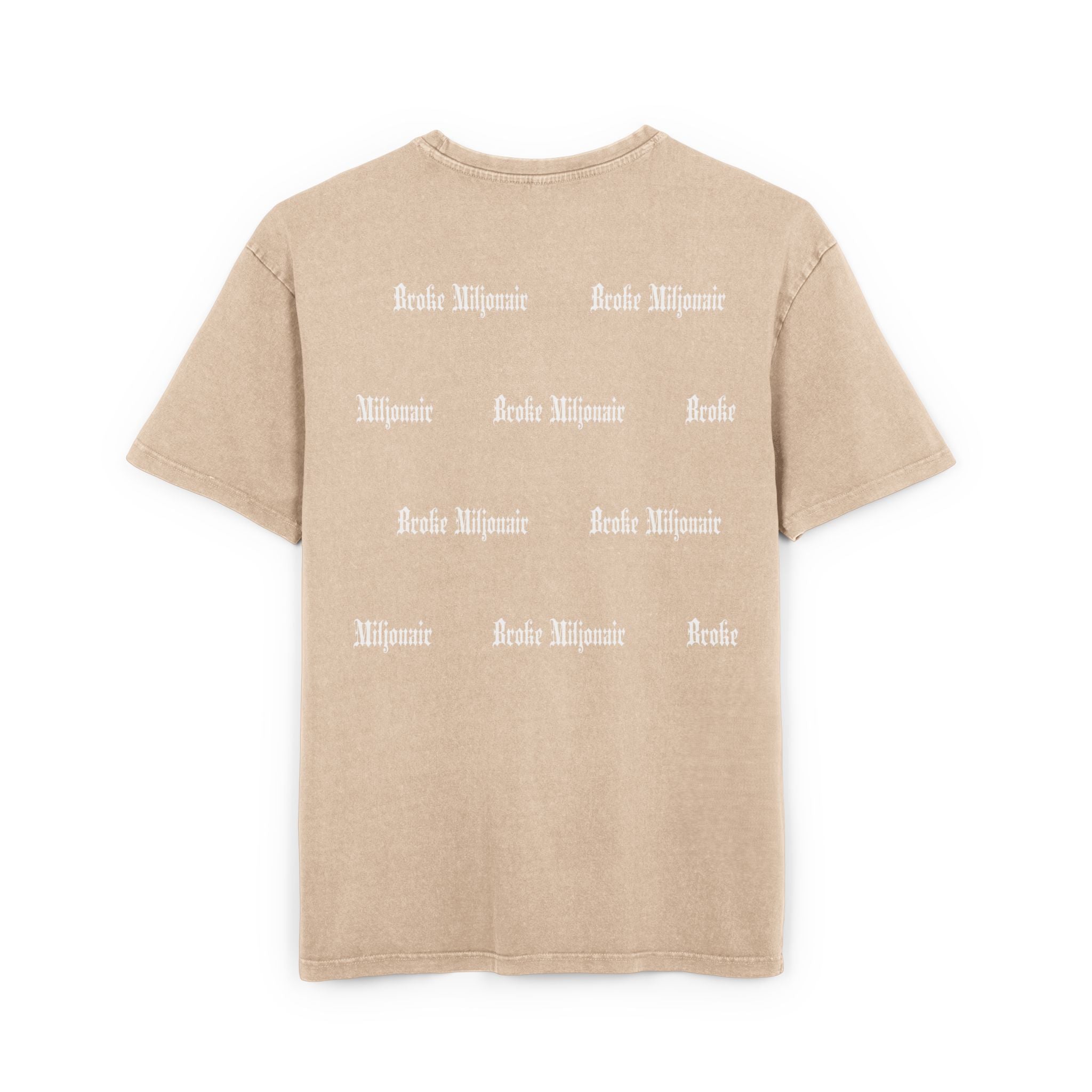 Broke Miljonair Men's Acid Washed Graphic Oversized Tee