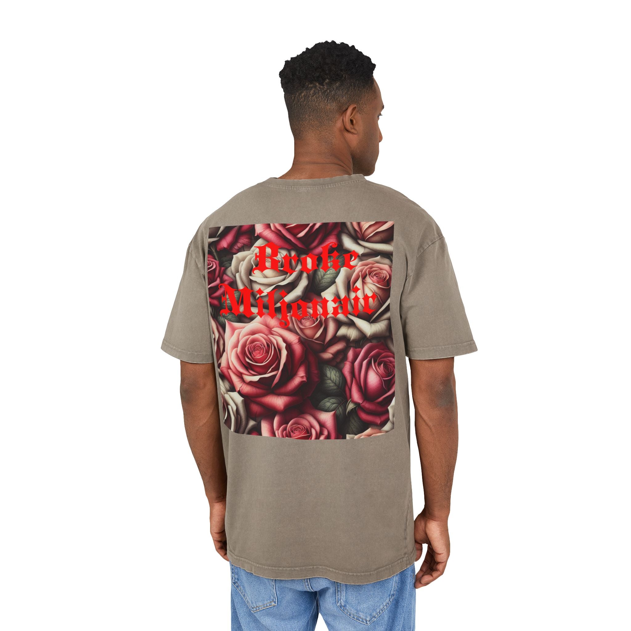 Broke Miljonair “BM” Acid Washed Floral Oversize Tee